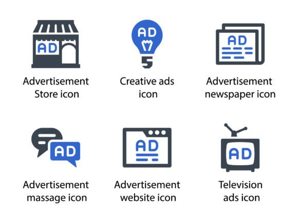 Ads Marketing Icon Set 4: A Versatile Graphics and Icons Tool