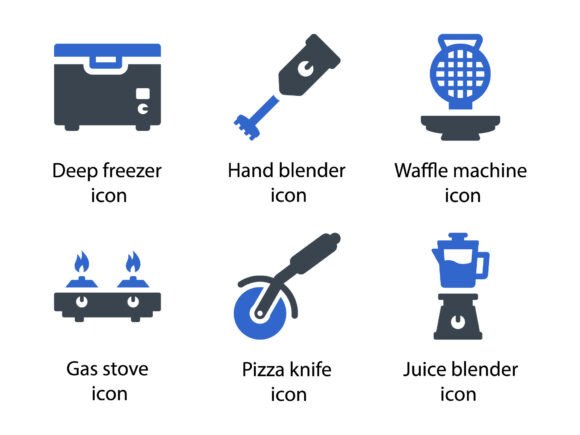 Appliances Icon Set 4: A Versatile Graphics Tool for Modern Publishers