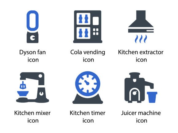 Appliances Icon Set 6: Perfect Graphics for Handmade Projects