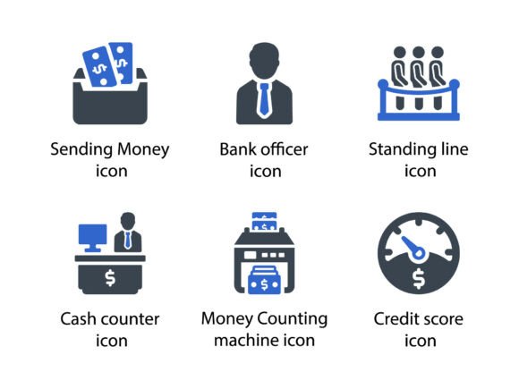 Banking Icon Set 8: A Versatile Graphics and Icons Solution