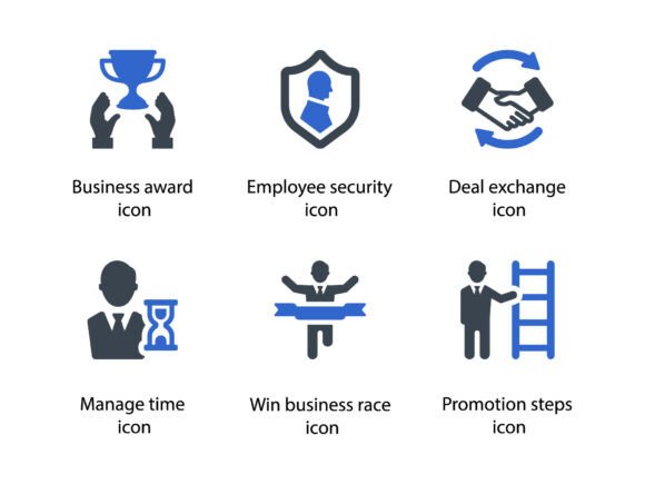 Business People Icon Set 6: A Versatile Graphics Asset