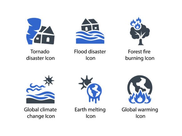 Climate Change Icon Set 3: A Versatile Graphics Asset