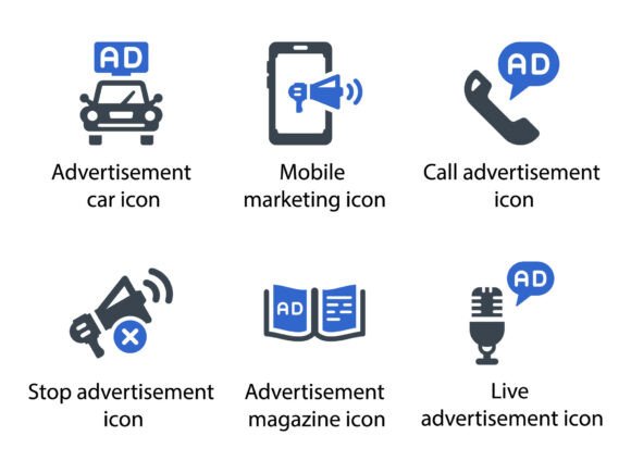 Enhancing Visuals with Ads Marketing Icon Set 6