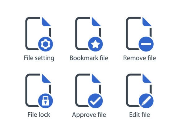 Files Icon Set 2: A Versatile Embroidery Design