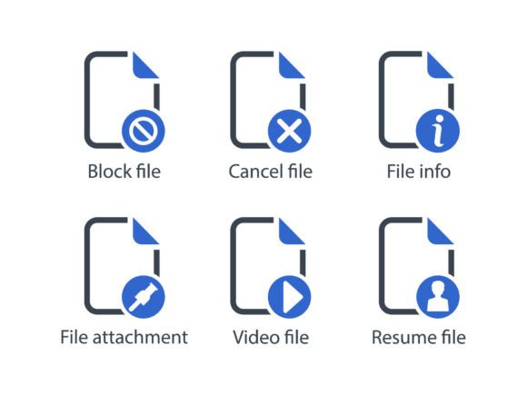 Files Icon Set 4: A Must-Have for Modern Blog Graphics