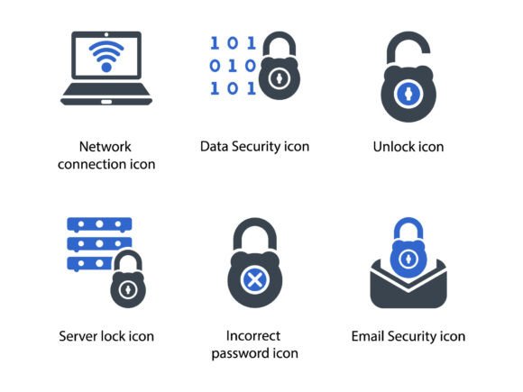 Internet Security Icon Set 4: A Designer's Review for Business Graphics