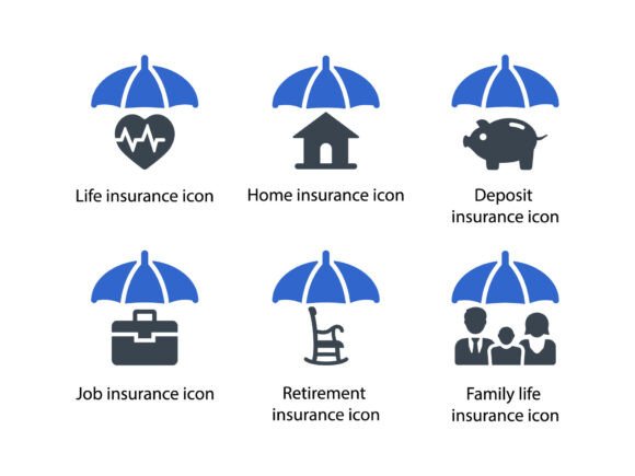 Life Insurance Icon Set 1: A Versatile Graphics Asset