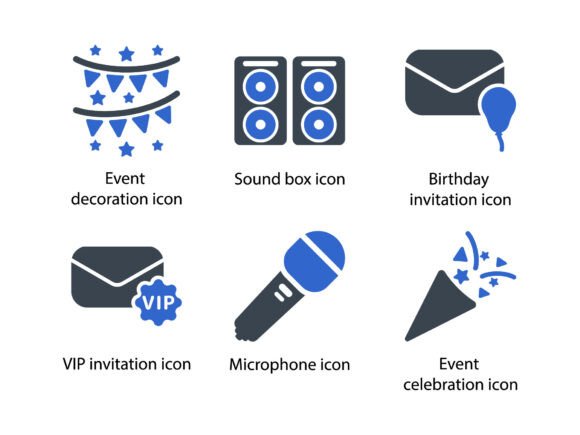 Party Celebration Icon Set 2: A Must-Have for Crafters