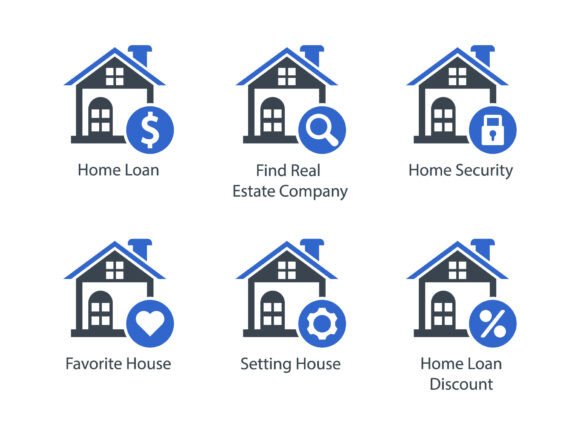 Real Estate Icon Set 2: A Versatile Graphics Tool for Local Brands
