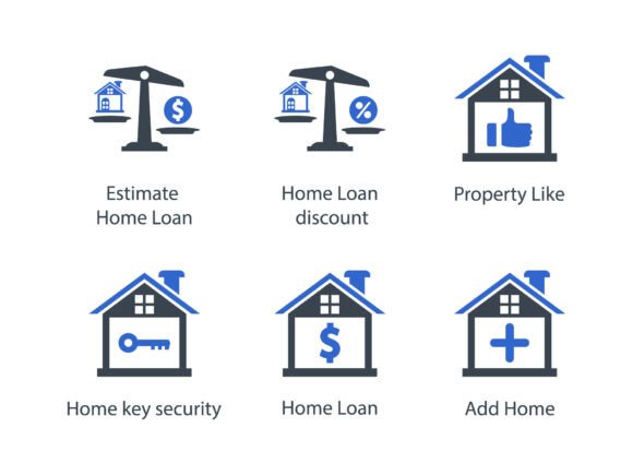 Real Estate Icon Set 6: Perfect for Modern Blog Graphics