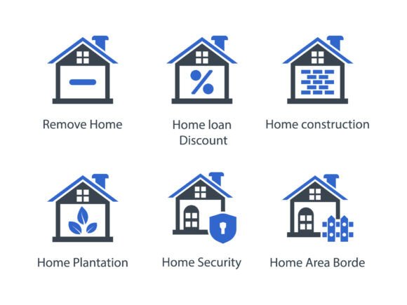 Real Estate Icon Set 7: A Versatile Graphics Asset