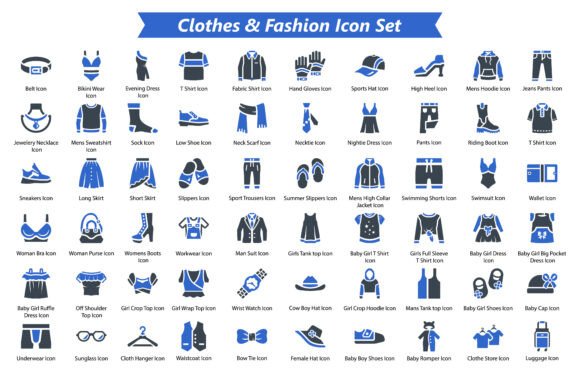Review: Clothes Fashion Icon Set for Modern Graphics and Icons