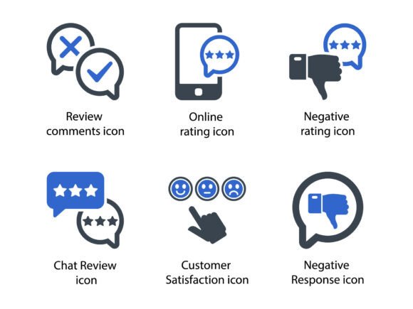 Review Feedback Icon Set 4: A Versatile Graphic Asset