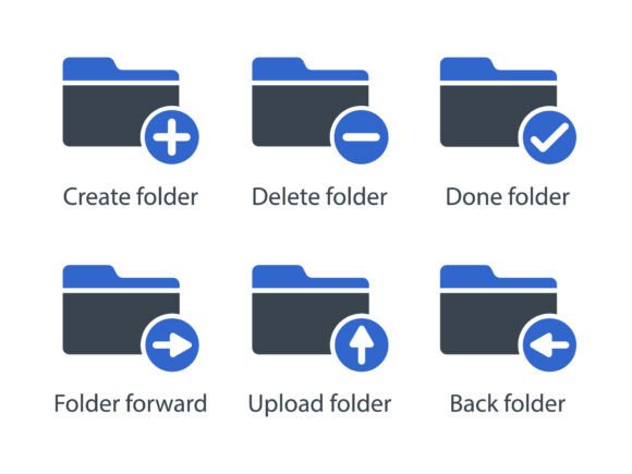 Review: Folders Icon Set 4 for Modern Blog Graphics