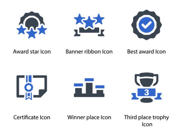 Reviewing Awards Icon Set 3 for Modern Branding