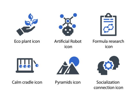 Science Experiments Blue Icon Set 1: A Designer's Review