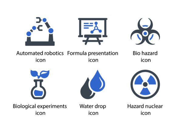 Science Experiments Blue Icon Set 5: A Designer's Review