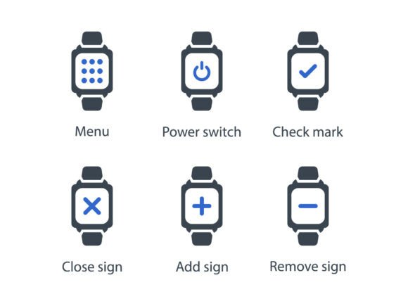 Smart Watch Icon Set 1: A Must-Have for Modern Graphics