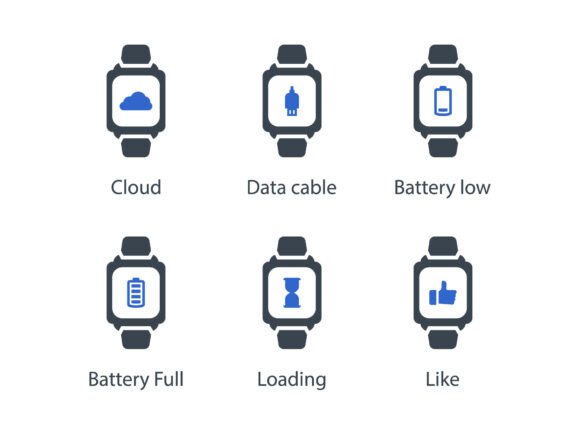 Smart Watch Icon Set 9: A Perfect Fit for Modern Graphics