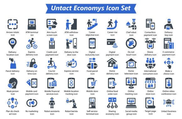 Untact Economy Icon Set: A Versatile Design Choice